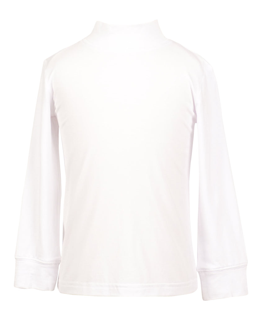 Molly Mock-Collar Shirt in White