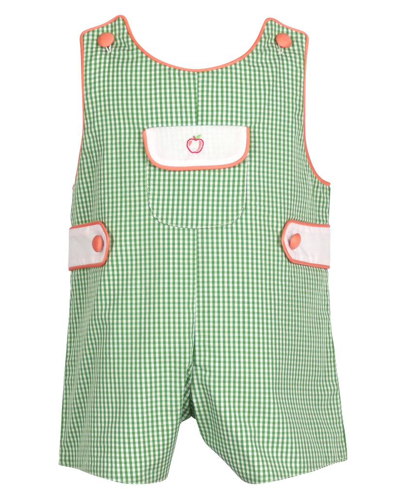 Jean Jon Jon - Green Gingham - Apples