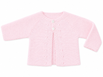 Louisa Layette Cardigan - Cotton Candy Pink