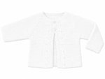 Louisa Layette Cardigan - Snow White