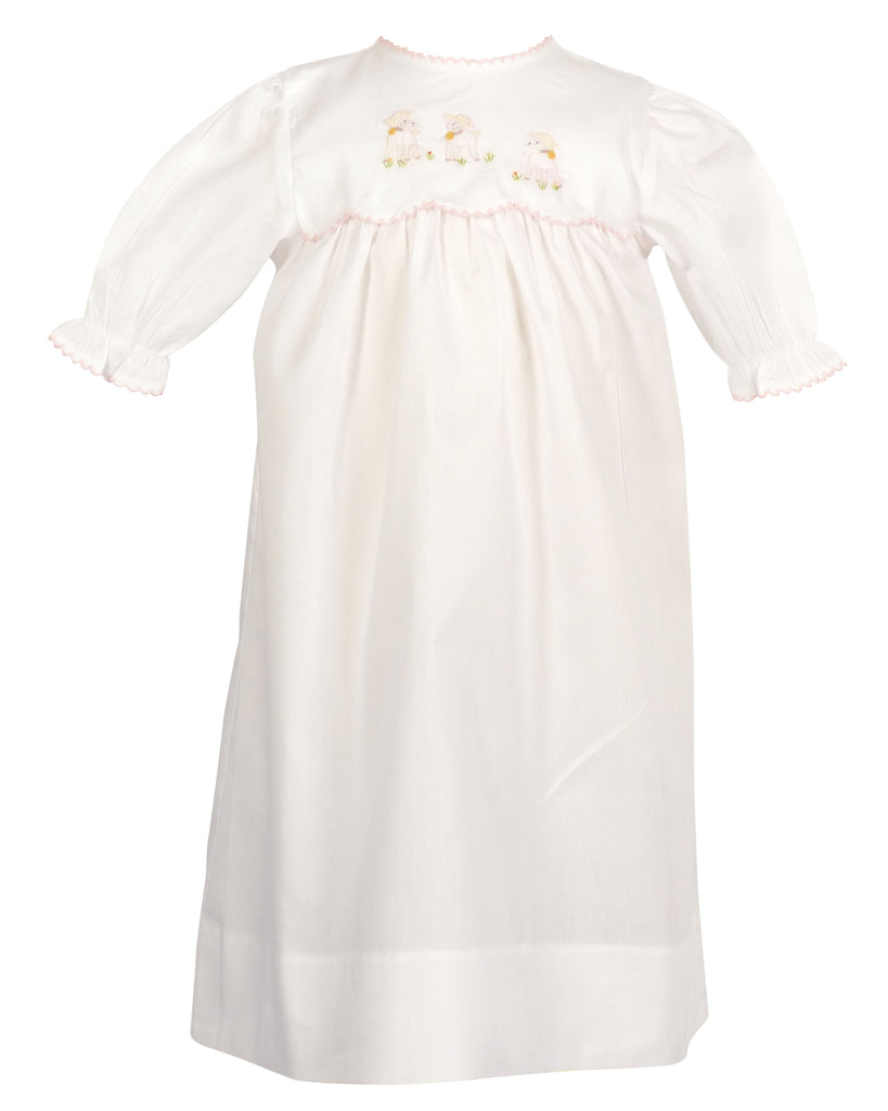 Lambikins Daygown & Diaper Cover - Woven Pink