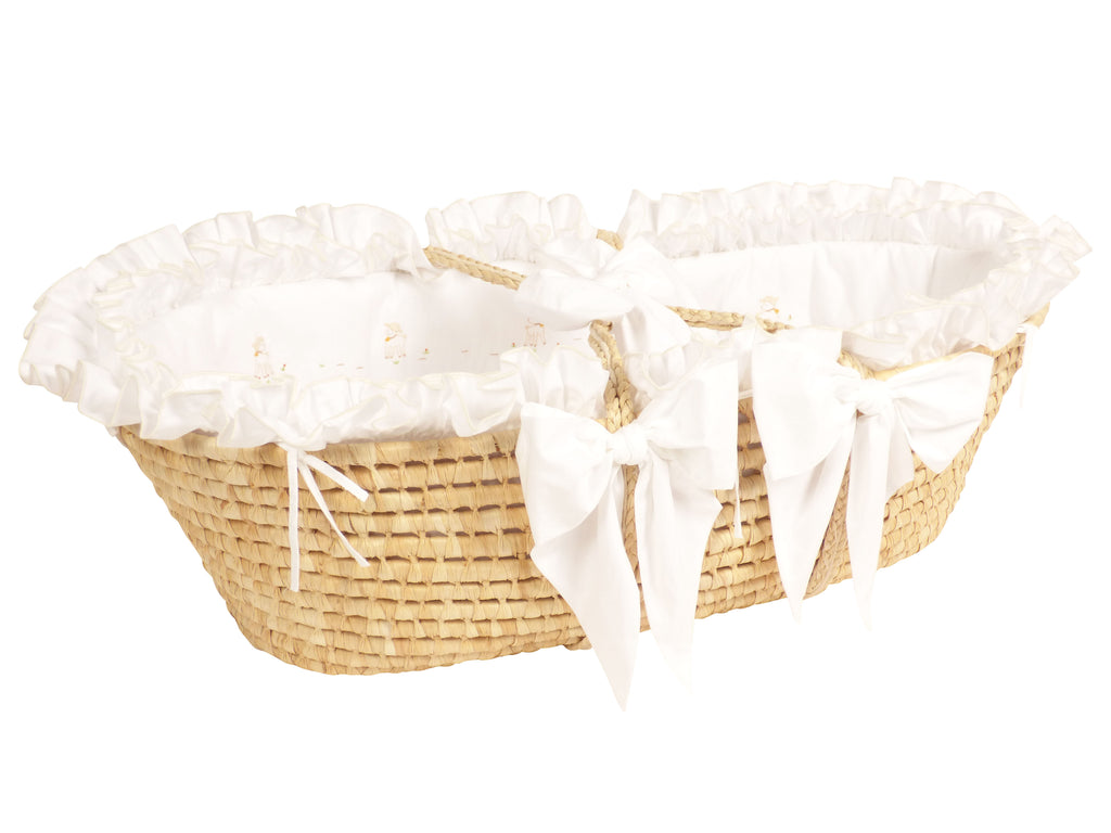 Lambikins Moses Basket Set - Cream