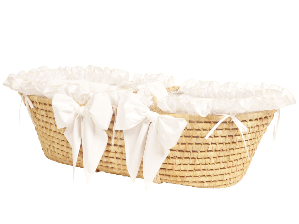 Lambikins Moses Basket Set - Cream