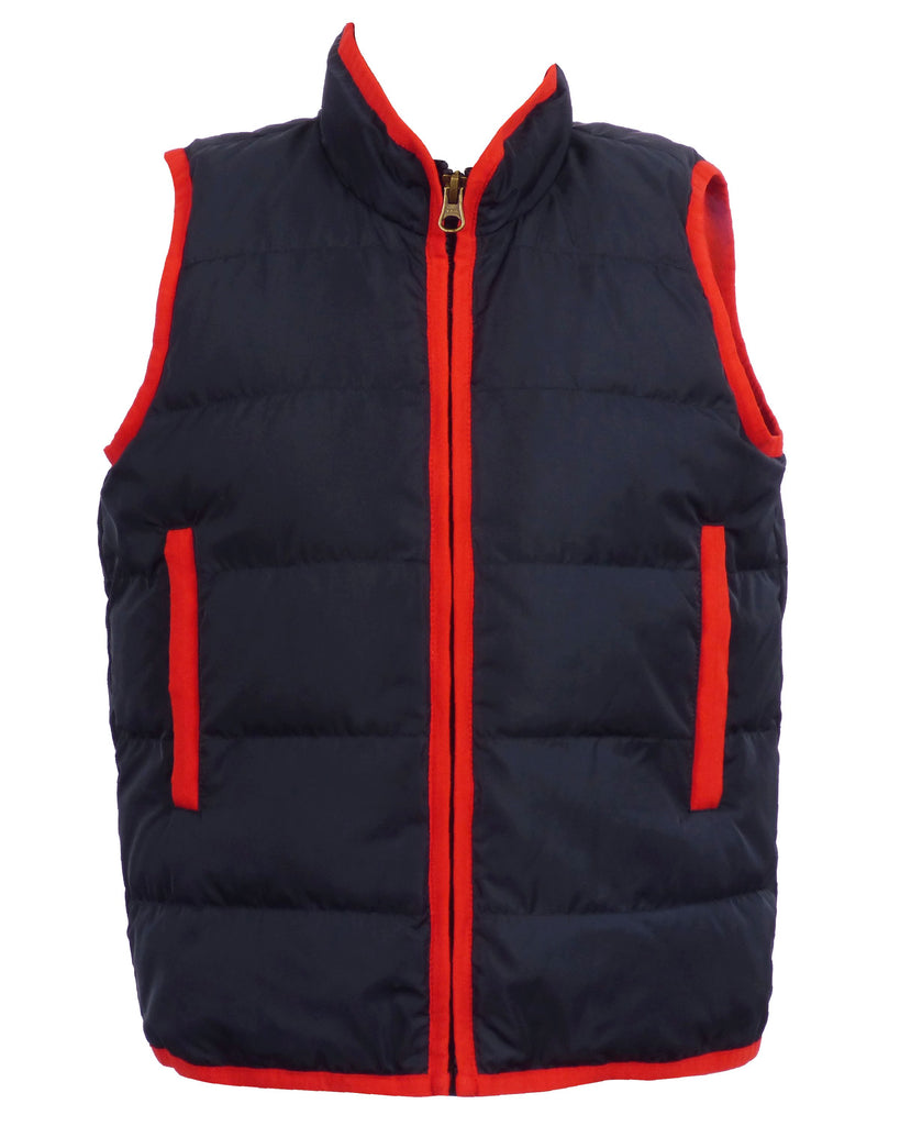 Delta Valley Vest - Maritime Navy with Cardinal Red Trim