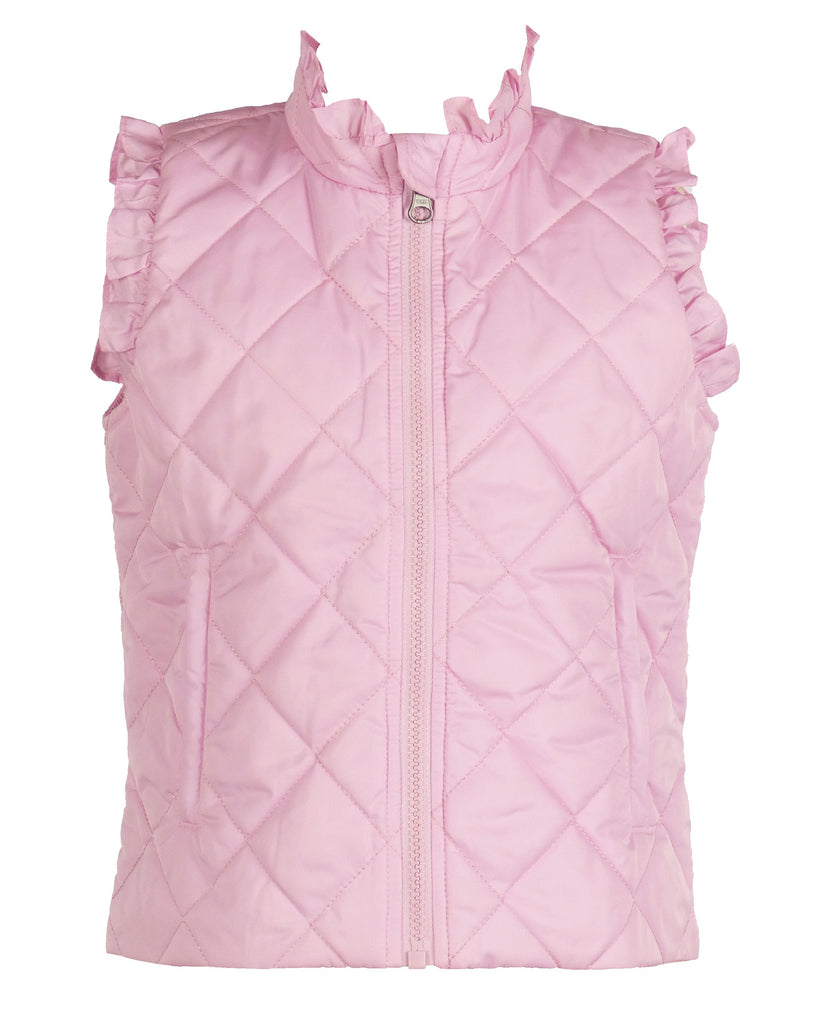 Vera Vest with Ruffle - Cotton Candy Pink