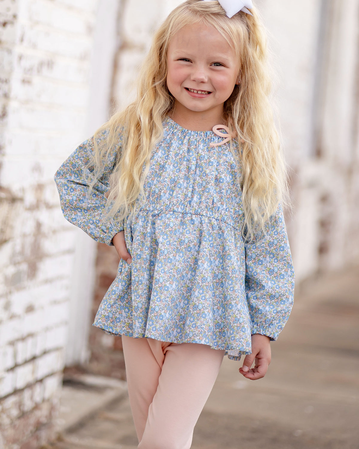 Florence Floral - Gabby Gathered Neck Tunic