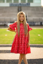Game Day Tier Dress - Red