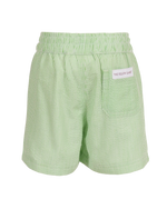 Sebastian Pull On Short: Green Seersucker