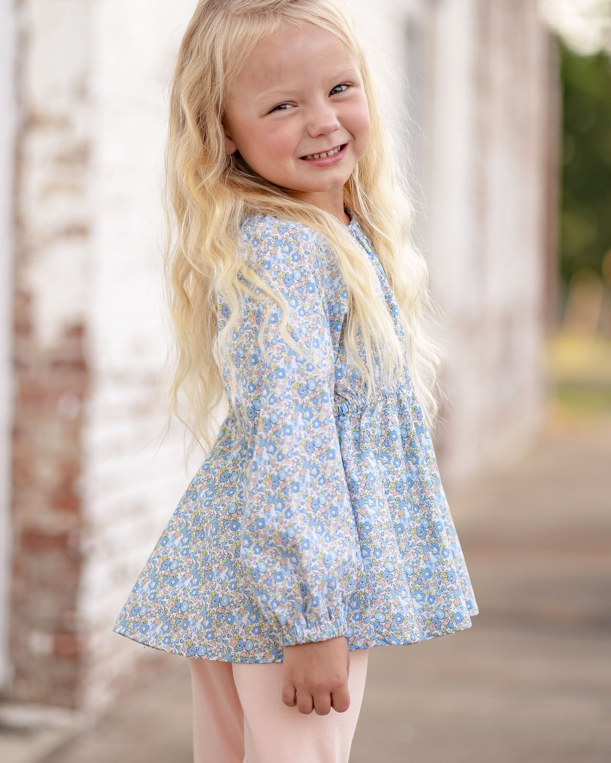 Florence Floral - Gabby Gathered Neck Tunic