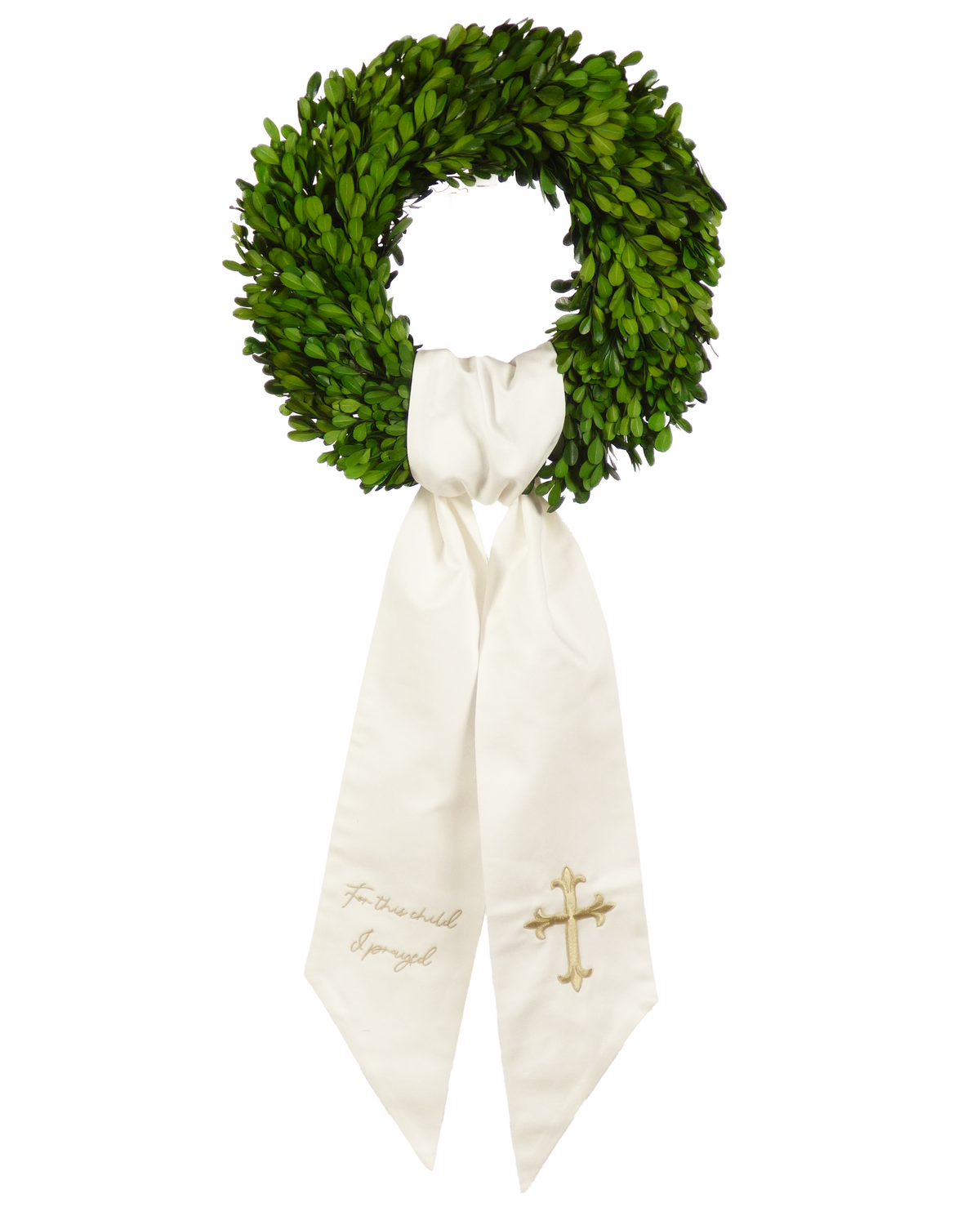 Wreath Sash: For This Child I Prayed