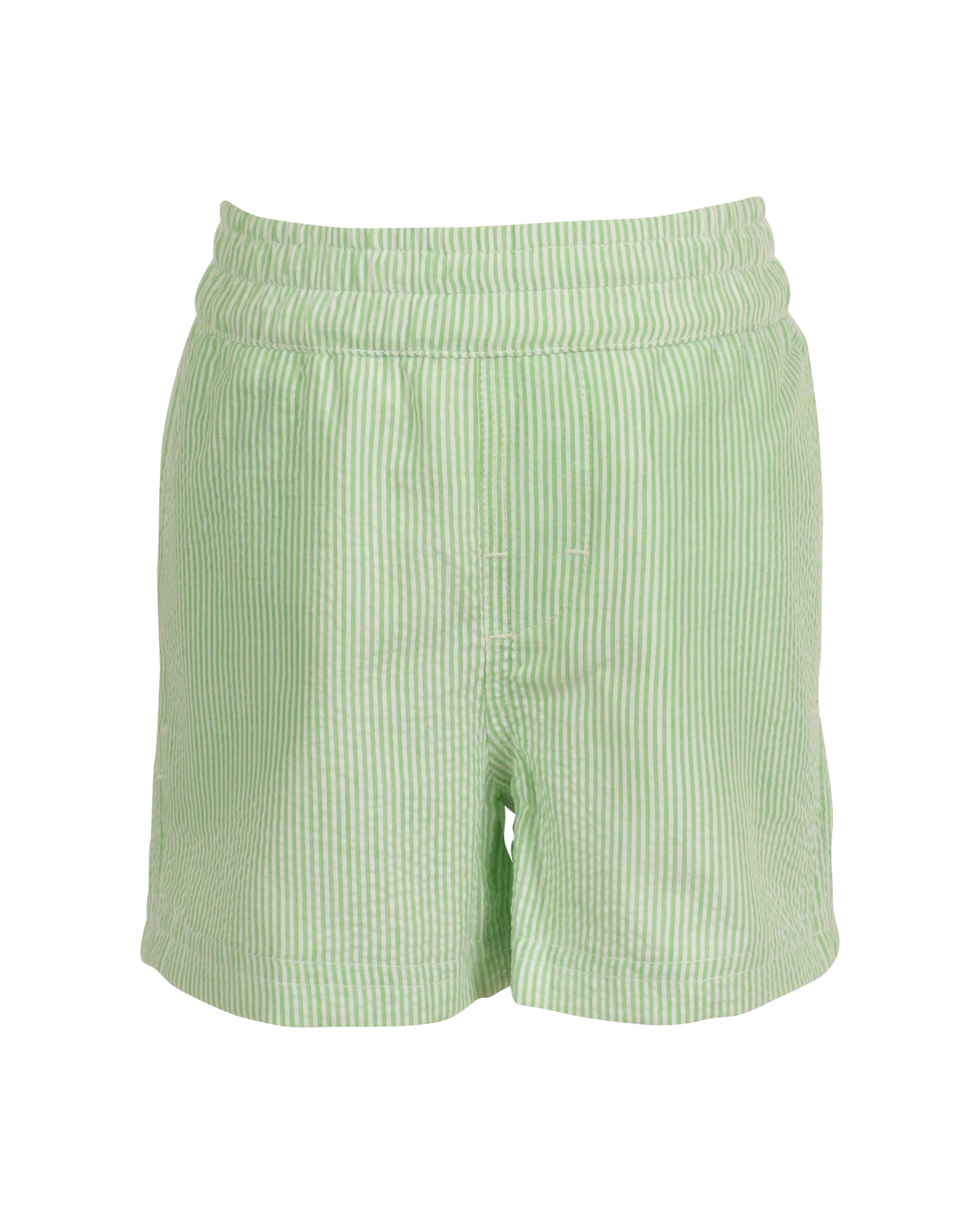 Sebastian Pull On Short: Green Seersucker