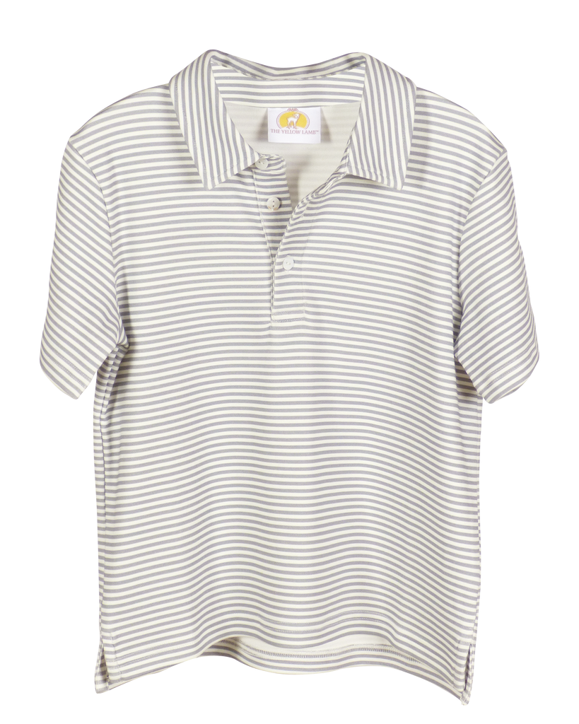 Patrick Shirt: Greers Ferry Gray Stripe
