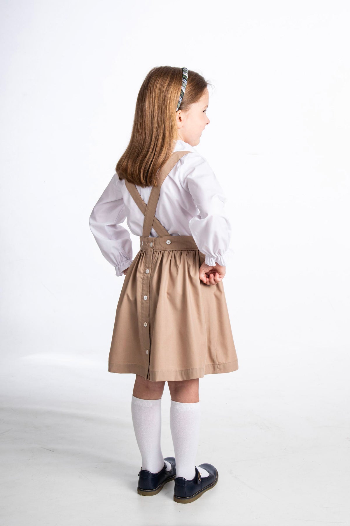 Annie Jumper in Khaki with Buttons