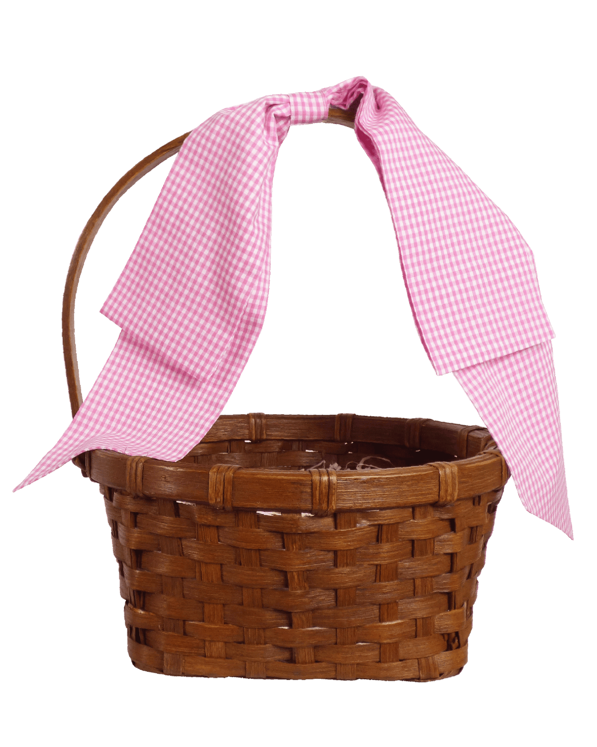Easter Basket Bow in Pink Gingham