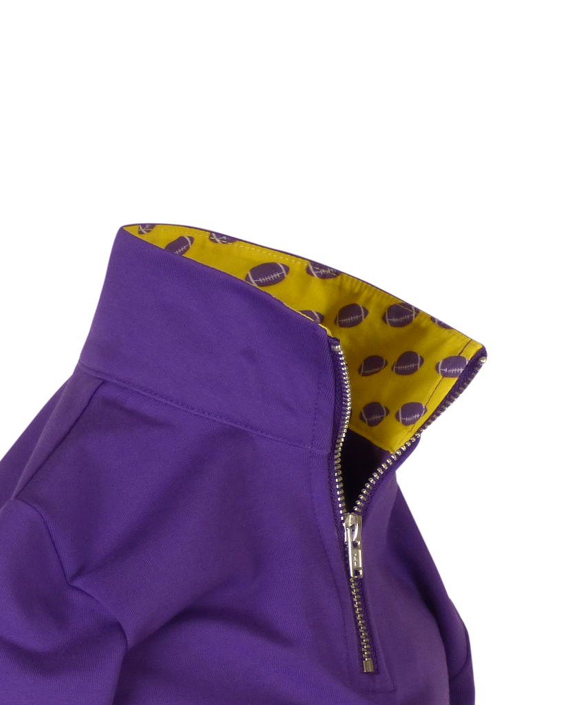 Game Day Quarter Zip - Purple and Gold