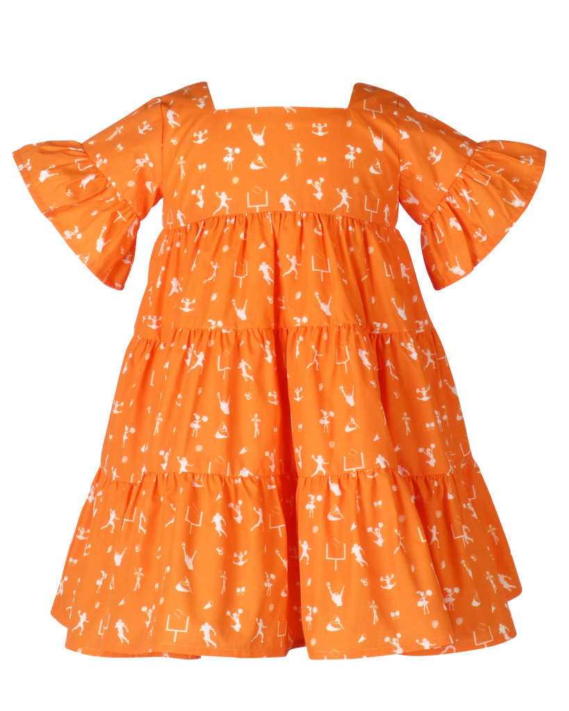 Game Day Tier Dress - Orange
