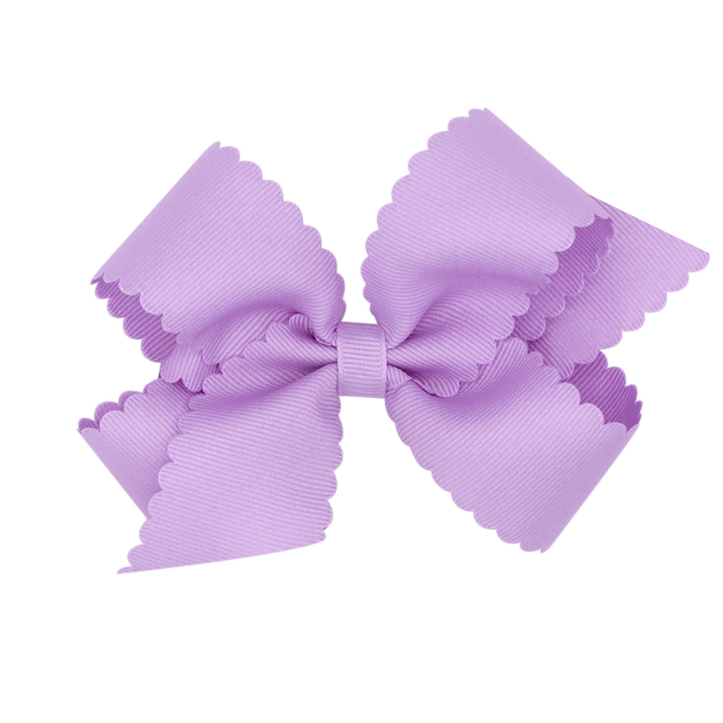 Medium Bow with Scalloped Edge in Light Orchid