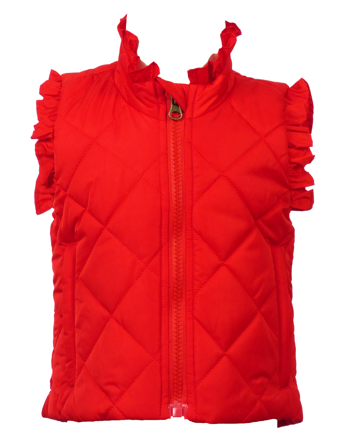 Vera Vest with Ruffle - Cardinal Red