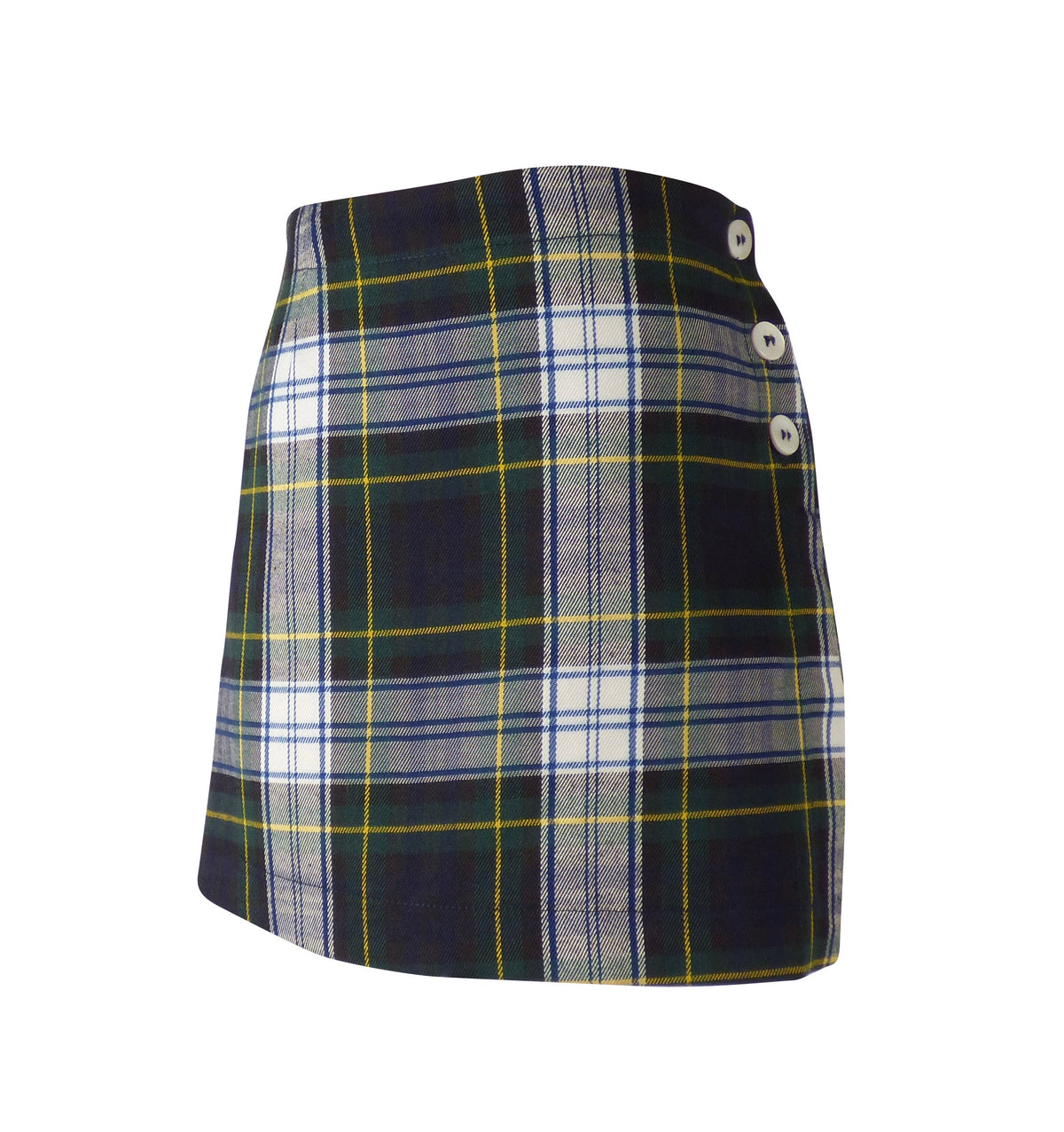 TYL Scholar Skort in White/Evergreen Plaid