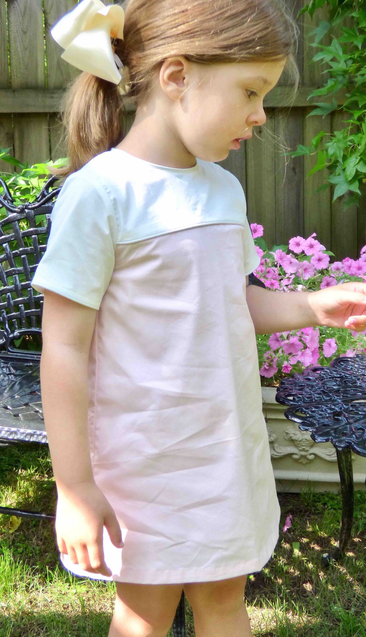 Pennington Dress and Jacket in Pink and Off White