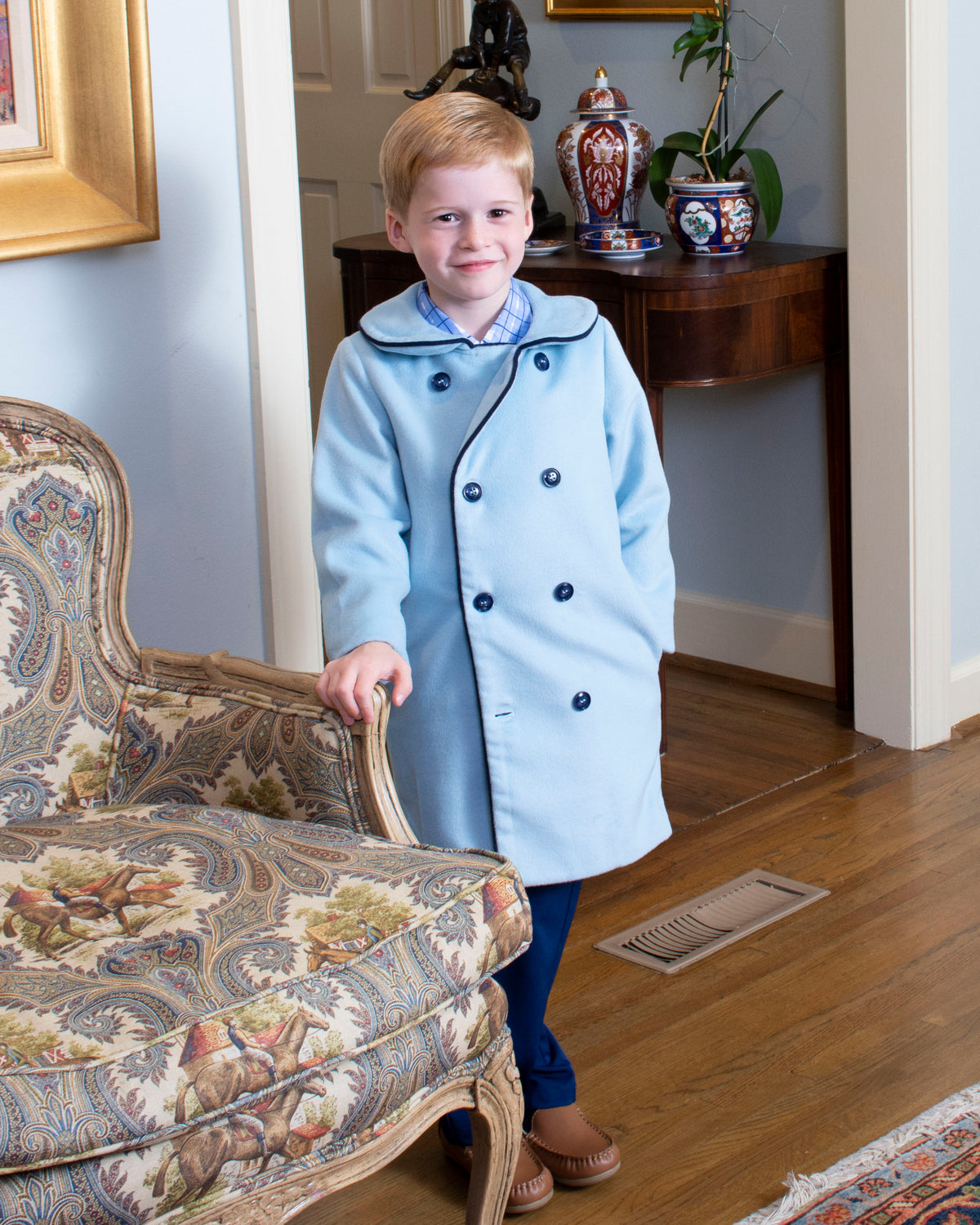Britton Coat in Bellevue Blue