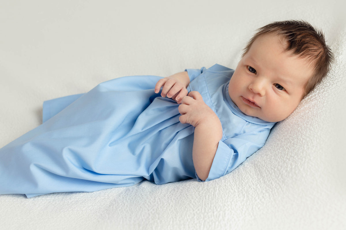 Pembrook Pleated Daygown - Cambridge Blue