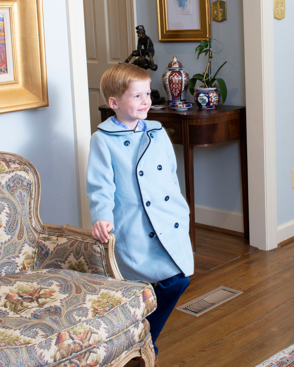 Britton Coat in Bellevue Blue