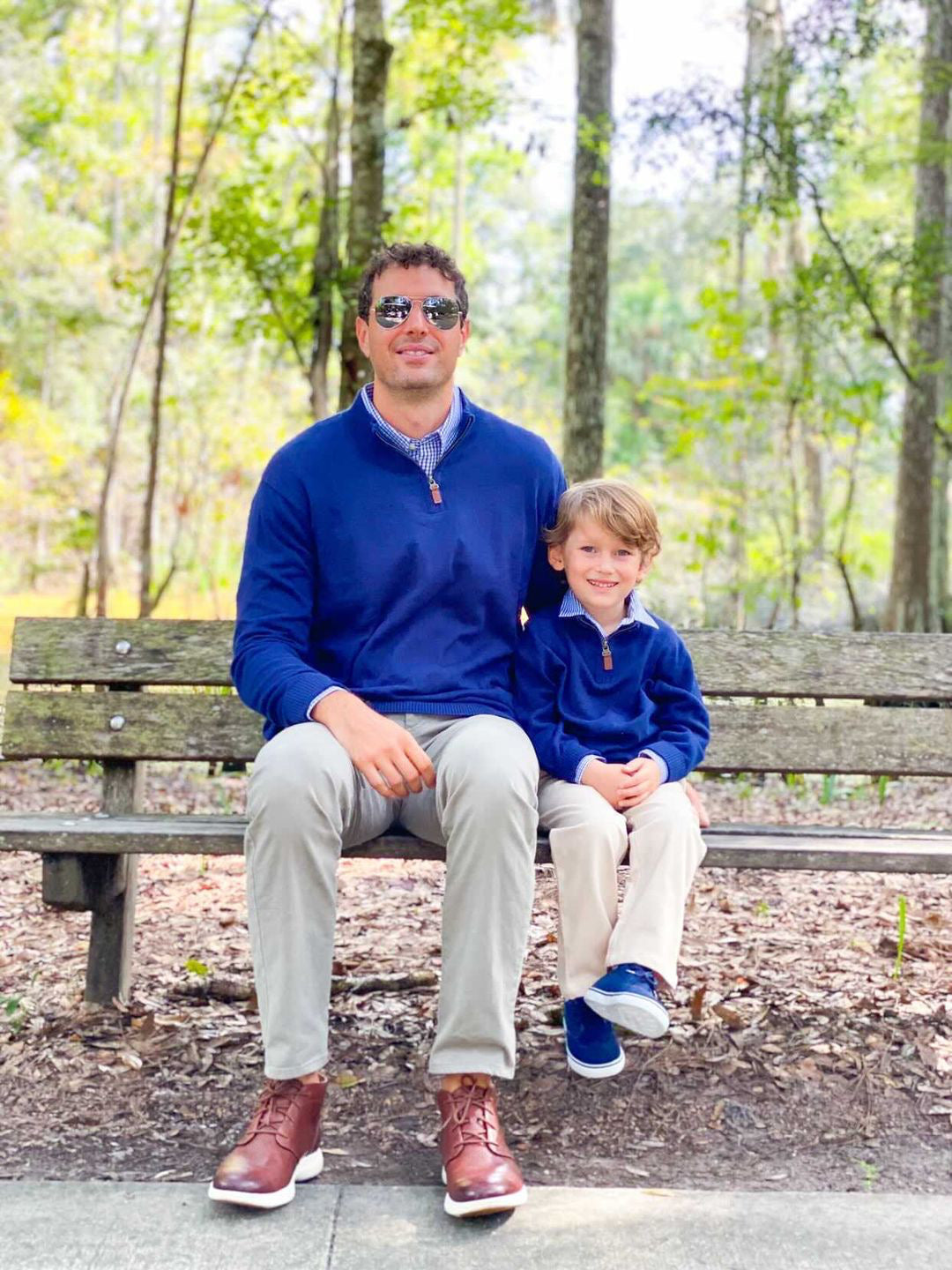 Anthony 1/4 Zip Sweater in Navy - ADULT SIZES
